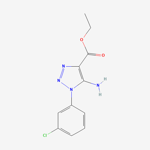 ethyl 5-amino-1-(3-chlorophenyl)triazole-4-carboxylate (CAS: 28924-60-9) - Chemical Structure and Molecular Formula 