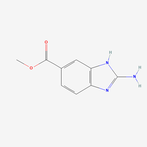 methyl 2-amino-3H-benzimidazole-5-carboxylate (CAS: 106429-38-3) - Chemical Structure and Molecular Formula 