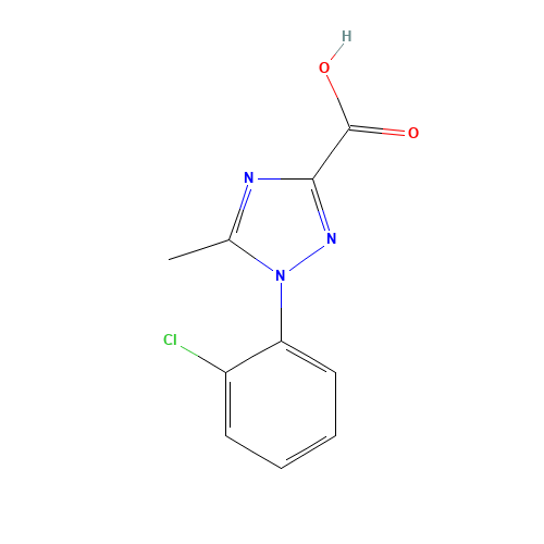 1-(2-chlorophenyl)-5-methyl-1,2,4-triazole-3-carboxylic acid (CAS: 103058-59-9) - Chemical Structure and Molecular Formula 