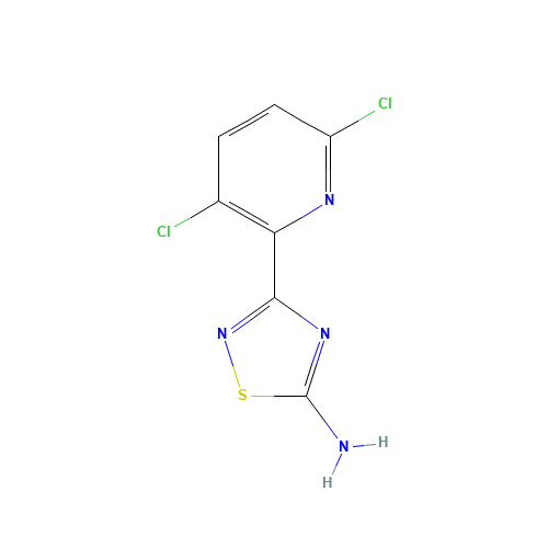 3-(3,6-dichloropyridin-2-yl)-1,2,4-thiadiazol-5-amine (CAS: 1179359-93-3) - Chemical Structure and Molecular Formula 