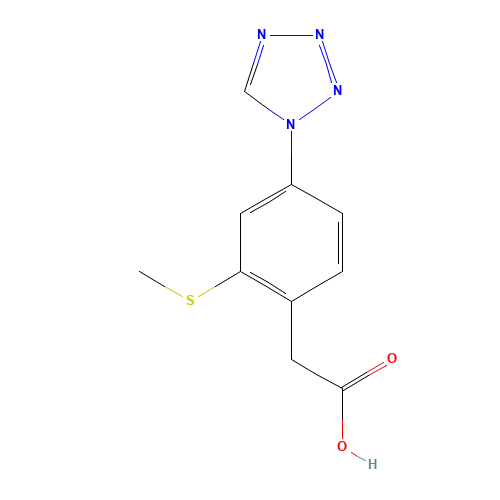 2-[2-methylsulfanyl-4-(tetrazol-1-yl)phenyl]acetic acid (CAS: 1374573-67-7) - Related Chemical Product
