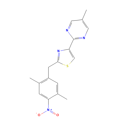 2-[(2,5-dimethyl-4-nitrophenyl)methyl]-4-(5-methylpyrimidin-2-yl)-1,3-thiazole (CAS: 1421922-78-2) - Related Chemical Product