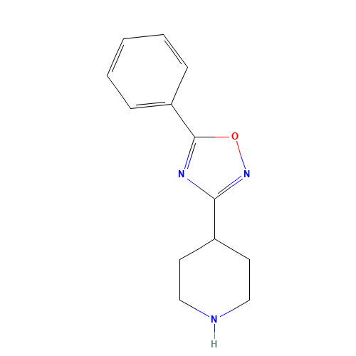 5-phenyl-3-piperidin-4-yl-1,2,4-oxadiazole (CAS: 716313-84-7) - Chemical Structure and Molecular Formula 