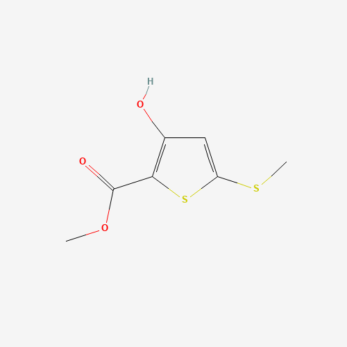 methyl 3-hydroxy-5-methylsulfanylthiophene-2-carboxylate (CAS: 104386-67-6) - Chemical Structure and Molecular Formula 
