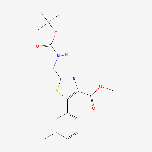 methyl 5-(3-methylphenyl)-2-[[(2-methylpropan-2-yl)oxycarbonylamino]methyl]-1,3-thiazole-4-carboxylate (CAS: 1223644-09-4) - Related Chemical Product