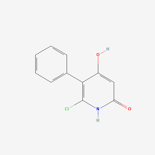 6-chloro-4-hydroxy-5-phenyl-1H-pyridin-2-one (CAS: 32265-03-5) - Chemical Structure and Molecular Formula 