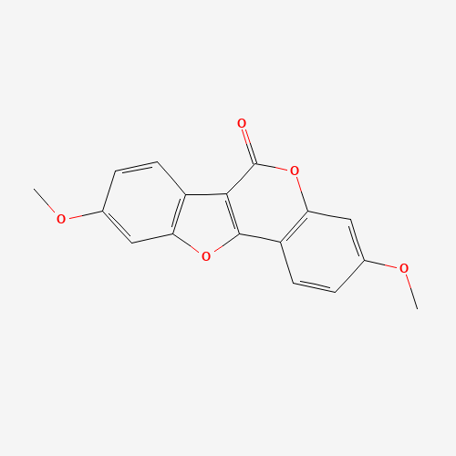 3,9-dimethoxy-[1]benzofuro[3,2-c]chromen-6-one (CAS: 3172-99-4) - Chemical Structure and Molecular Formula 