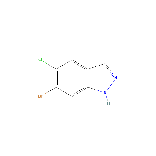 6-bromo-5-chloro-1H-indazole (CAS: 1305208-02-9) - Chemical Structure and Molecular Formula 