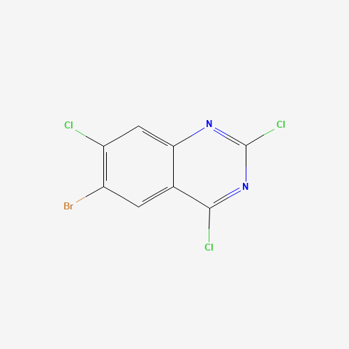 6-bromo-2,4,7-trichloroquinazoline (CAS: 1166378-32-0) - Chemical Structure and Molecular Formula 