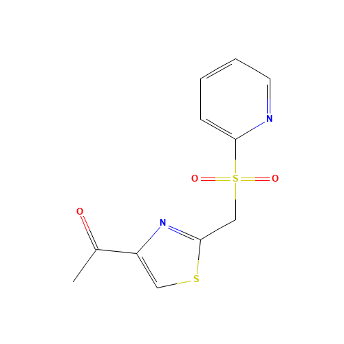 1-[2-(pyridin-2-ylsulfonylmethyl)-1,3-thiazol-4-yl]ethanone (CAS: 265126-44-1) - Related Chemical Product