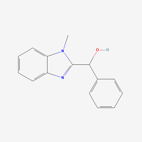 (1-methylbenzimidazol-2-yl)-phenylmethanol (CAS: 17452-05-0) - Chemical Structure and Molecular Formula 