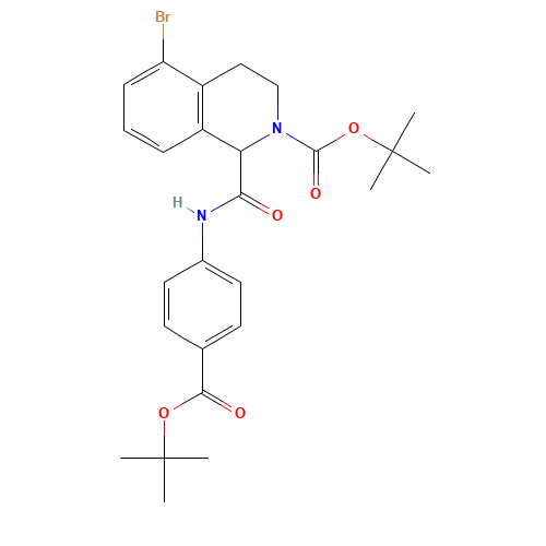 tert-butyl 5-bromo-1-[[4-[(2-methylpropan-2-yl)oxycarbonyl]phenyl]carbamoyl]-3,4-dihydro-1H-isoquinoline-2-carboxylate (CAS: 1430563-97-5) - Related Chemical Product