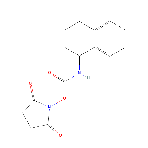 (2,5-dioxopyrrolidin-1-yl) N-(1,2,3,4-tetrahydronaphthalen-1-yl)carbamate (CAS: 1460028-01-6) - Chemical Structure and Molecular Formula 