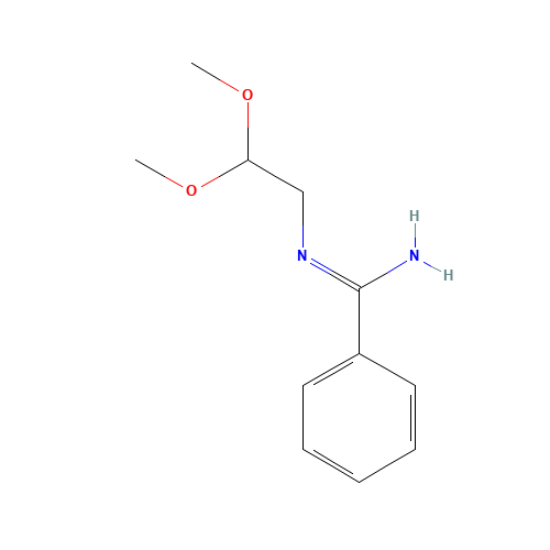 N'-(2,2-dimethoxyethyl)benzenecarboximidamide (CAS: 308276-57-5) - Chemical Structure and Molecular Formula 