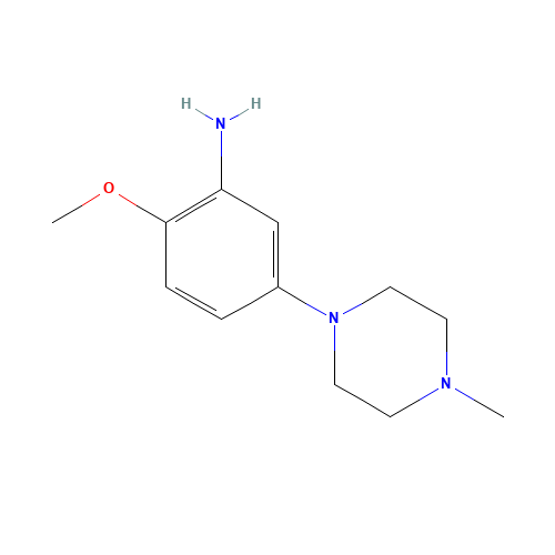 2-methoxy-5-(4-methylpiperazin-1-yl)aniline (CAS: 1021428-48-7) - Chemical Structure and Molecular Formula 