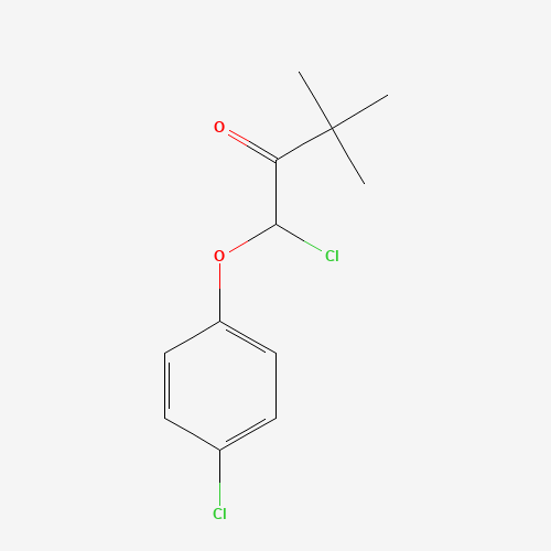 1-chloro-1-(4-chlorophenoxy)-3,3-dimethylbutan-2-one (CAS: 57000-78-9) - Chemical Structure and Molecular Formula 