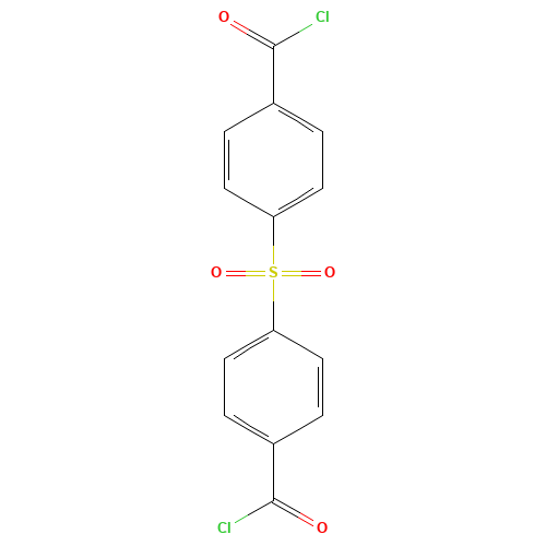 4-(4-carbonochloridoylphenyl)sulfonylbenzoyl chloride (CAS: 4462-61-7) - Chemical Structure and Molecular Formula 