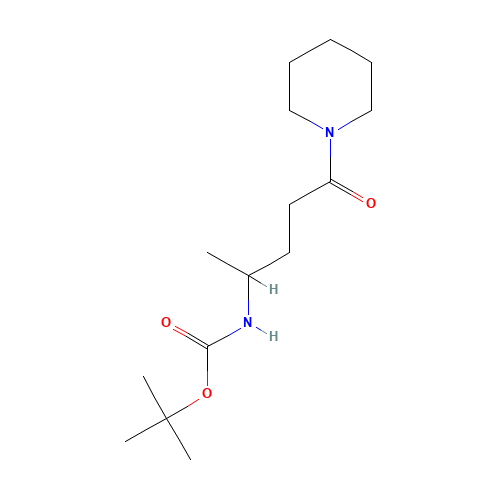 tert-butyl N-(5-oxo-5-piperidin-1-ylpentan-2-yl)carbamate (CAS: 948883-18-9) - Related Chemical Product