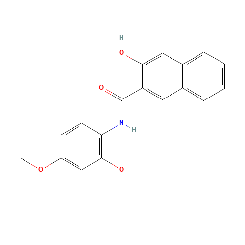 N-(2,4-dimethoxyphenyl)-3-hydroxynaphthalene-2-carboxamide (CAS: 2672-77-7) - Chemical Structure and Molecular Formula 