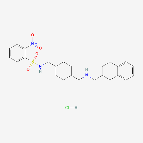 2-nitro-N-[[4-[(1,2,3,4-tetrahydronaphthalen-2-ylmethylamino)methyl]cyclohexyl]methyl]benzenesulfonamide;hydrochloride (CAS: 486453-65-0) - Related Chemical Product