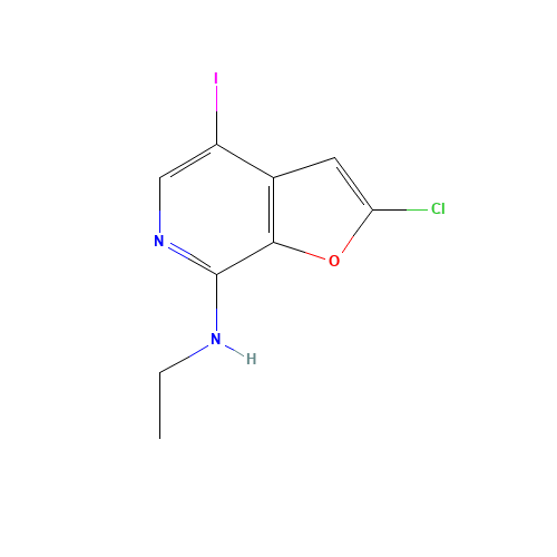 2-chloro-N-ethyl-4-iodofuro[2,3-c]pyridin-7-amine (CAS: 1326713-80-7) - Related Chemical Product
