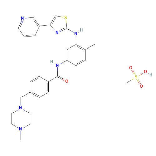 methanesulfonic acid;4-[(4-methylpiperazin-1-yl)methyl]-N-[4-methyl-3-[(4-pyridin-3-yl-1,3-thiazol-2-yl)amino]phenyl]benzamide (CAS: 1048007-93-7) - Related Chemical Product