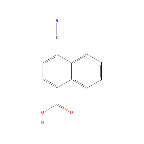 4-cyanonaphthalene-1-carboxylic acid (CAS: 3839-19-8) - Chemical Structure and Molecular Formula 