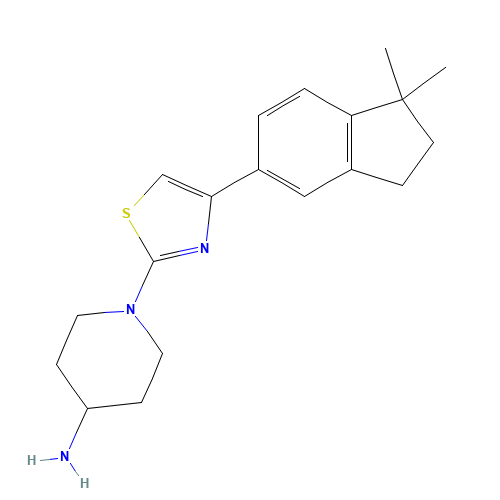 1-[4-(1,1-dimethyl-2,3-dihydroinden-5-yl)-1,3-thiazol-2-yl]piperidin-4-amine (CAS: 1314085-43-2) - Related Chemical Product