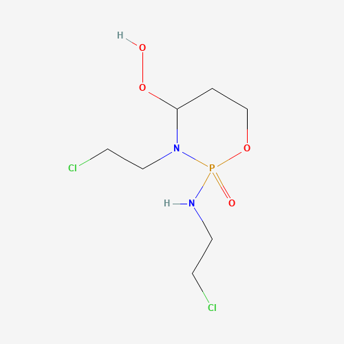 N,3-bis(2-chloroethyl)-4-hydroperoxy-2-oxo-1,3,2$l^{5}-oxazaphosphinan-2-amine (CAS: 39800-28-7) - Chemical Structure and Molecular Formula 