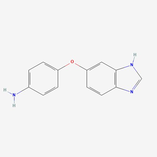 4-(3H-benzimidazol-5-yloxy)aniline (CAS: 317830-22-1) - Chemical Structure and Molecular Formula 