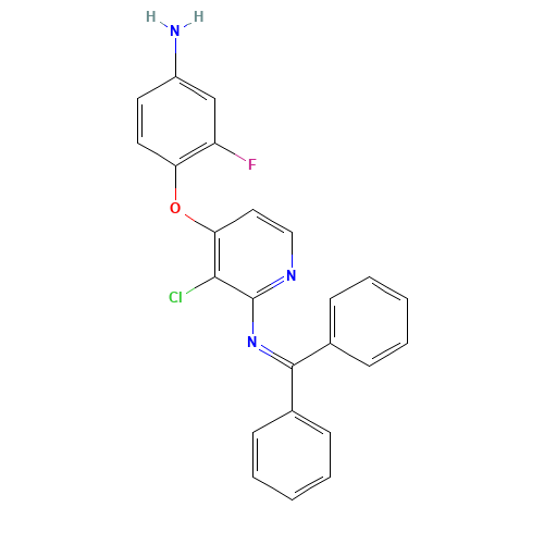 4-[2-(benzhydrylideneamino)-3-chloropyridin-4-yl]oxy-3-fluoroaniline (CAS: 1174046-76-4) - Related Chemical Product