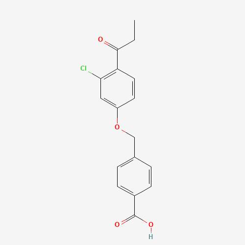 4-[(3-chloro-4-propanoylphenoxy)methyl]benzoic acid (CAS: 1234-31-7) - Related Chemical Product