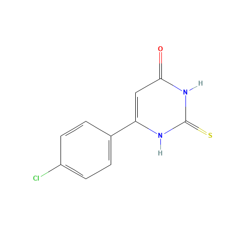 6-(4-chlorophenyl)-2-sulfanylidene-1H-pyrimidin-4-one (CAS: 36479-17-1) - Chemical Structure and Molecular Formula 