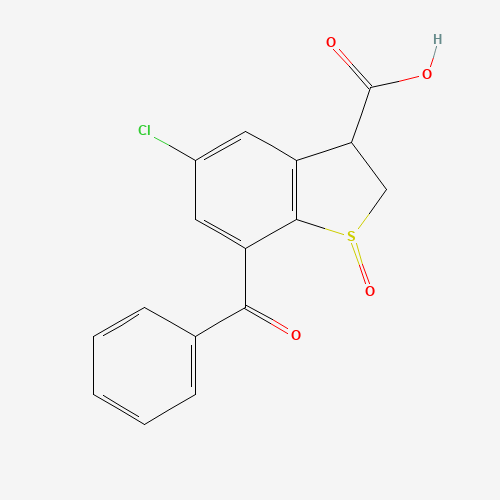 7-benzoyl-5-chloro-1-oxo-2,3-dihydro-1-benzothiophene-3-carboxylic acid (CAS: 93669-98-8) - Related Chemical Product