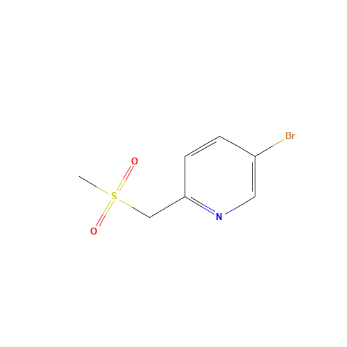 5-bromo-2-(methylsulfonylmethyl)pyridine (CAS: 1352754-05-2) - Chemical Structure and Molecular Formula 