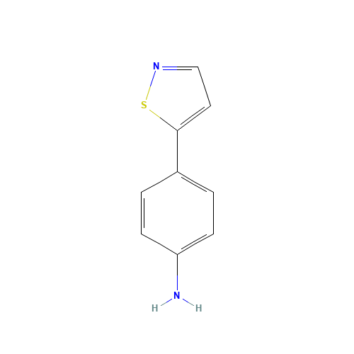 4-(1,2-thiazol-5-yl)aniline (CAS: 904085-99-0) - Chemical Structure and Molecular Formula 