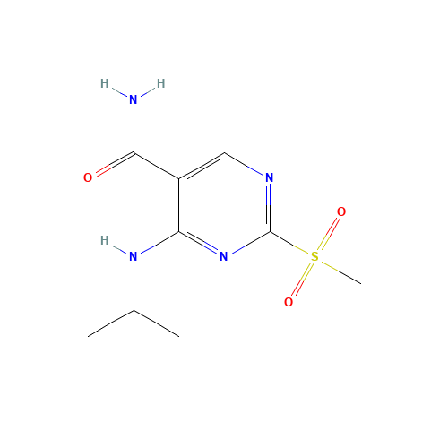 2-methylsulfonyl-4-(propan-2-ylamino)pyrimidine-5-carboxamide (CAS: 1403864-77-6) - Related Chemical Product