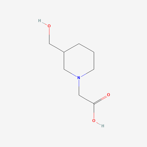 2-[3-(hydroxymethyl)piperidin-1-yl]acetic acid (CAS: 1156112-79-6) - Chemical Structure and Molecular Formula 