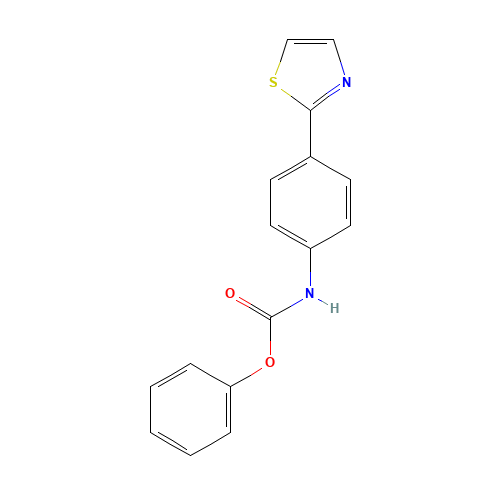 phenyl N-[4-(1,3-thiazol-2-yl)phenyl]carbamate (CAS: 1432032-81-9) - Chemical Structure and Molecular Formula 