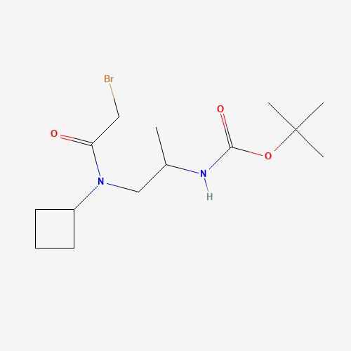 tert-butyl N-[1-[(2-bromoacetyl)-cyclobutylamino]propan-2-yl]carbamate (CAS: 1284246-06-5) - Related Chemical Product