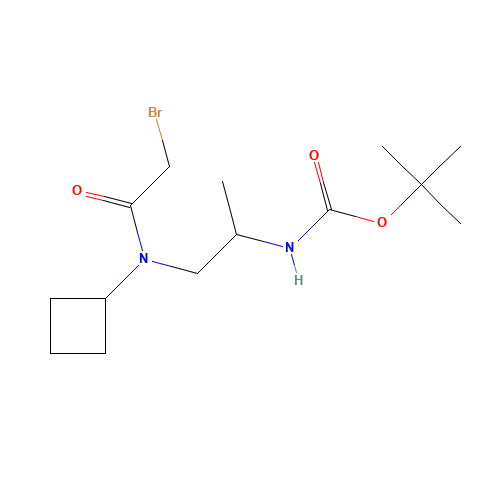 tert-butyl N-[1-[(2-bromoacetyl)-cyclobutylamino]propan-2-yl]carbamate (CAS: 1284246-06-5) - Related Chemical Product