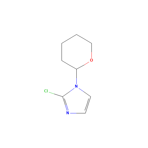 2-chloro-1-(oxan-2-yl)imidazole (CAS: 1029684-35-2) - Chemical Structure and Molecular Formula 