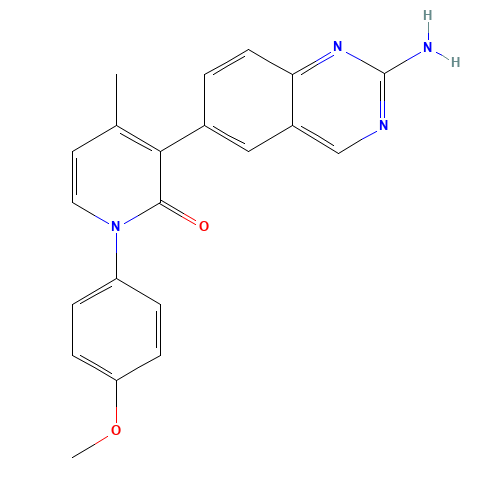 3-(2-aminoquinazolin-6-yl)-1-(4-methoxyphenyl)-4-methylpyridin-2-one (CAS: 1003311-84-9) - Related Chemical Product