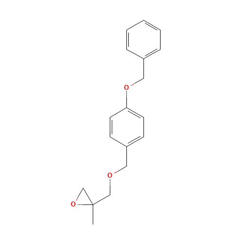 2-methyl-2-[(4-phenylmethoxyphenyl)methoxymethyl]oxirane (CAS: 1263188-31-3) - Chemical Structure and Molecular Formula 