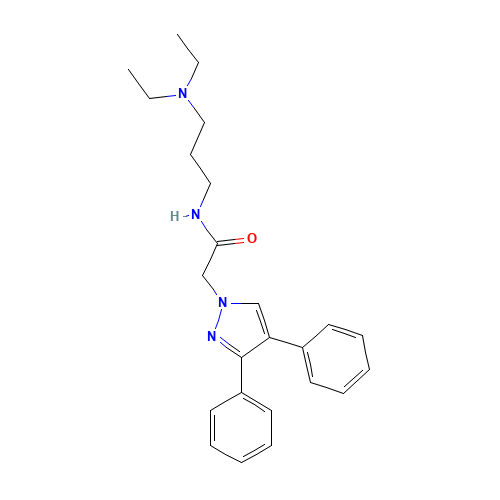 N-[3-(diethylamino)propyl]-2-(3,4-diphenylpyrazol-1-yl)acetamide (CAS: 120982-59-4) - Related Chemical Product