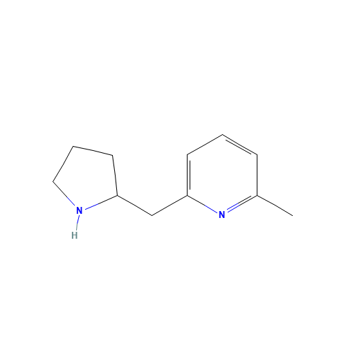 2-methyl-6-(pyrrolidin-2-ylmethyl)pyridine (CAS: 524674-47-3) - Chemical Structure and Molecular Formula 