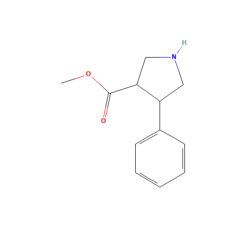 methyl 4-phenylpyrrolidine-3-carboxylate (CAS: 939758-05-1) - Chemical Structure and Molecular Formula 