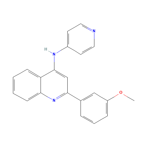 2-(3-methoxyphenyl)-N-pyridin-4-ylquinolin-4-amine (CAS: 1303557-09-6) - Chemical Structure and Molecular Formula 