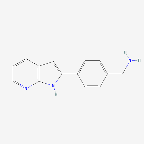 [4-(1H-pyrrolo[2,3-b]pyridin-2-yl)phenyl]methanamine (CAS: 1346526-40-6) - Chemical Structure and Molecular Formula 