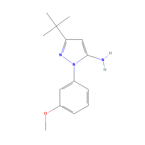 5-tert-butyl-2-(3-methoxyphenyl)pyrazol-3-amine (CAS: 725686-47-5) - Related Chemical Product